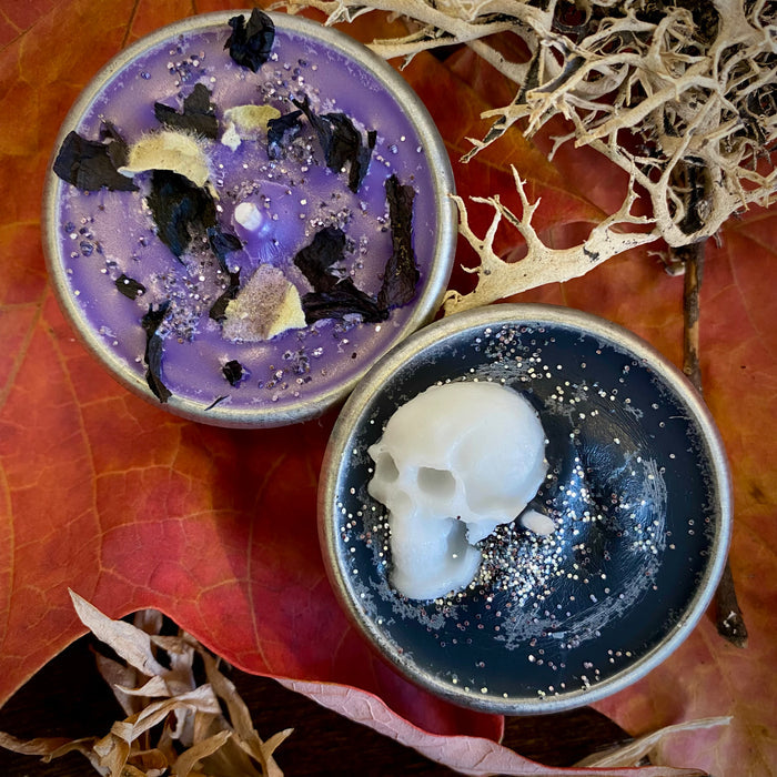 Samhain Blessings Spell Sets mini tea light magic duo