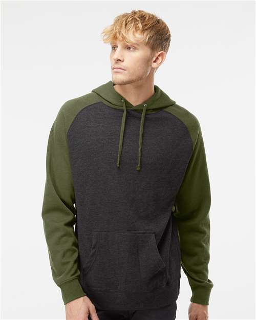 Independent Trading Co. IND40RP - Unisex Raglan Hooded Sweatshirt