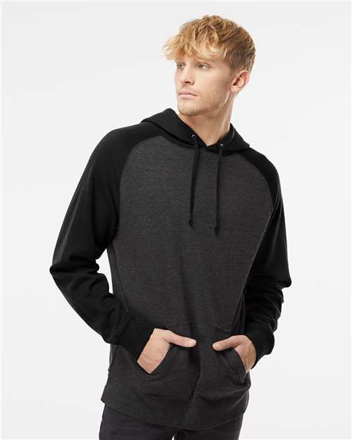 Independent Trading Co. IND40RP - Unisex Raglan Hooded Sweatshirt