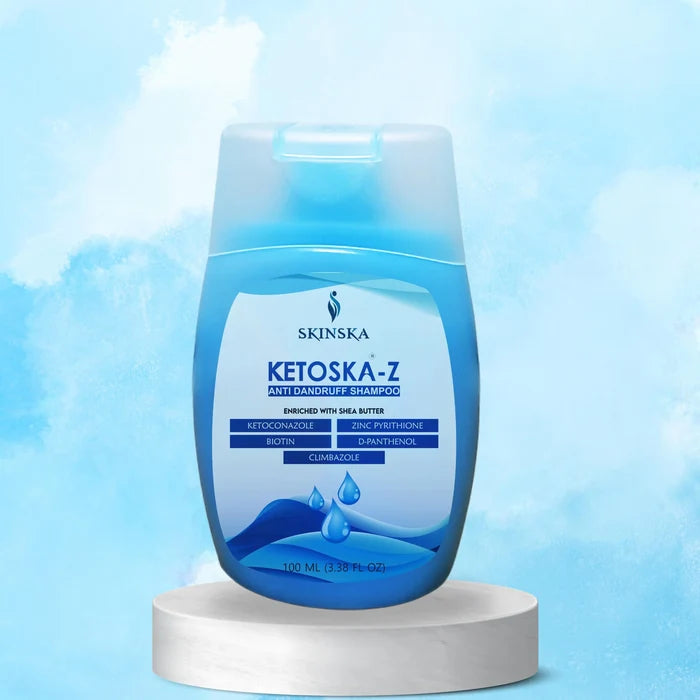 Ketoska-Z Anti Dandruff Shampoo with Ketoconazole & Zinc Pyrithione | For Dry, Itchy & Flaky Scalp