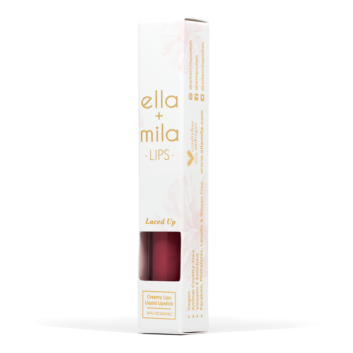 Creamy Lips Laced Up liquid lipstick with its retail box