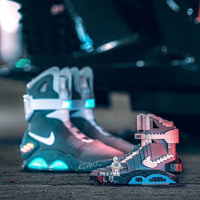 #sneaker bricks# - #hypebrickz# - #sneakergifts# - Custom Nike Air Mag Back to Future LEGO Style