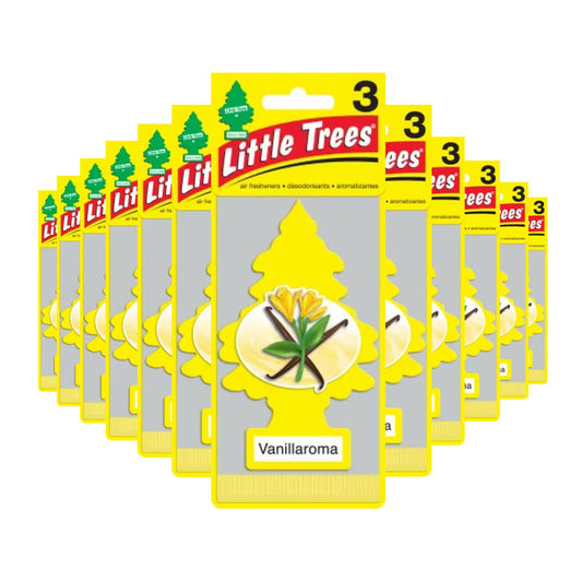 Little Trees Solid Air Freshener, Vanillaroma – 8 Ct – 96 Pack