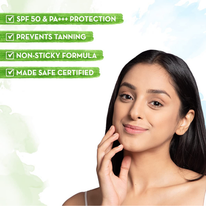 Mamaearth Skin Illuminate Sunscreen with SPF 50 Gel with Vitamin C & Turmeric for UVA & B Protection, Pa+++ - 50 g