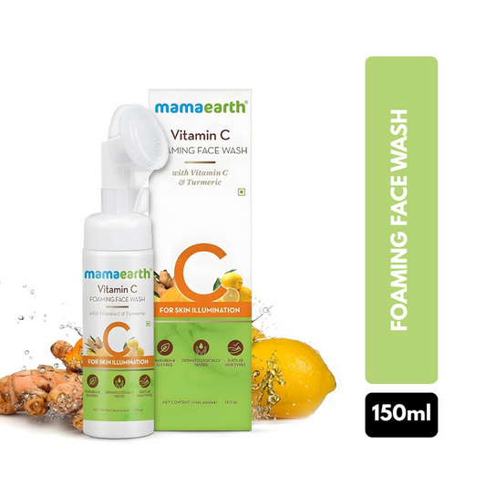 Mamaearth Vitamin C Foaming Face Wash With Vitamin C And Turmeric For Skin Illumination - 150Ml