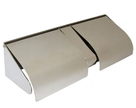 Metlam ML271 Double Toilet Roll Holder Lockable and Hooded