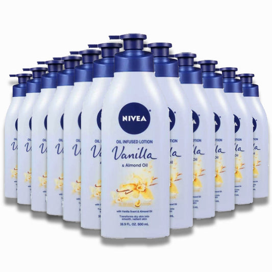 Nivea Oil Infused Lotion Vanilla & Almond Oil - 16.9 oz - 12 Pack Contarmarket