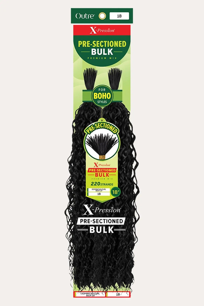 OUTRE X-PRESSION PRE - SECTIONED DOMINICAN CURL BULK 18" OUTRE