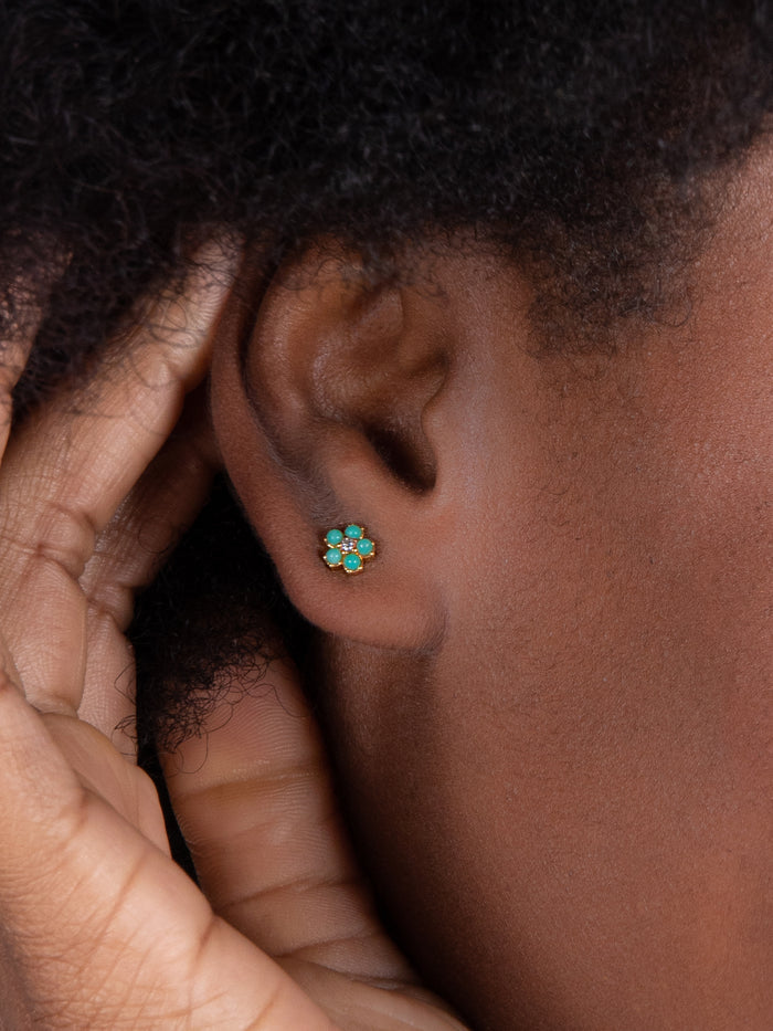 Perfect Tiny Stud Earrings - Daisies-view 2