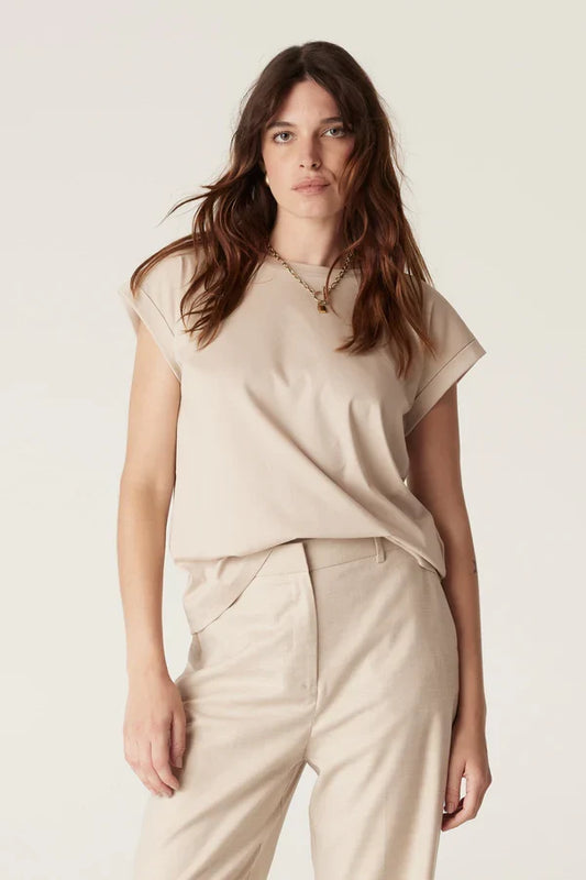 PIMA TEE | Stone - Darling & Domain