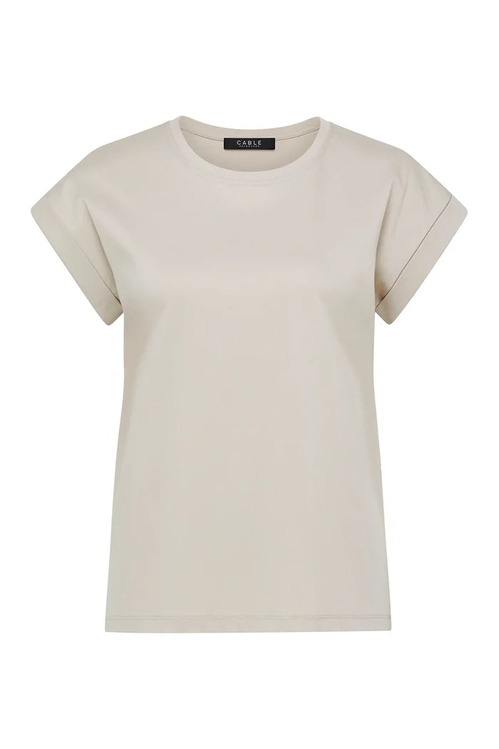 PIMA TEE | Stone - Darling & Domain