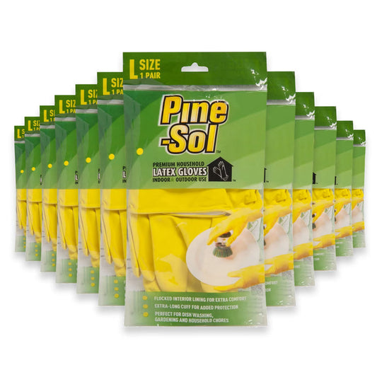 Pine-Sol Latex Cleaning Gloves Large - 1 Pair - 24 Pack