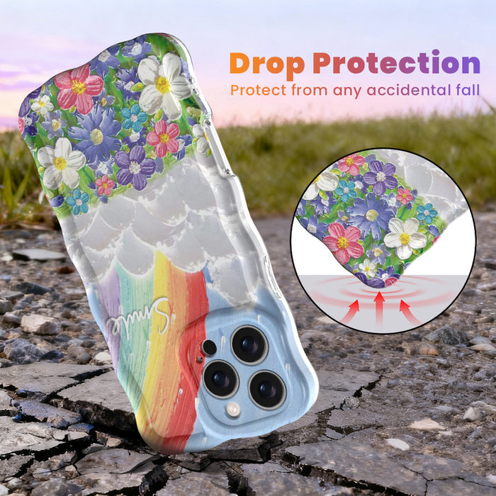 Rainbow Meadow Wavy Luxe MagSafe Case for iPhone