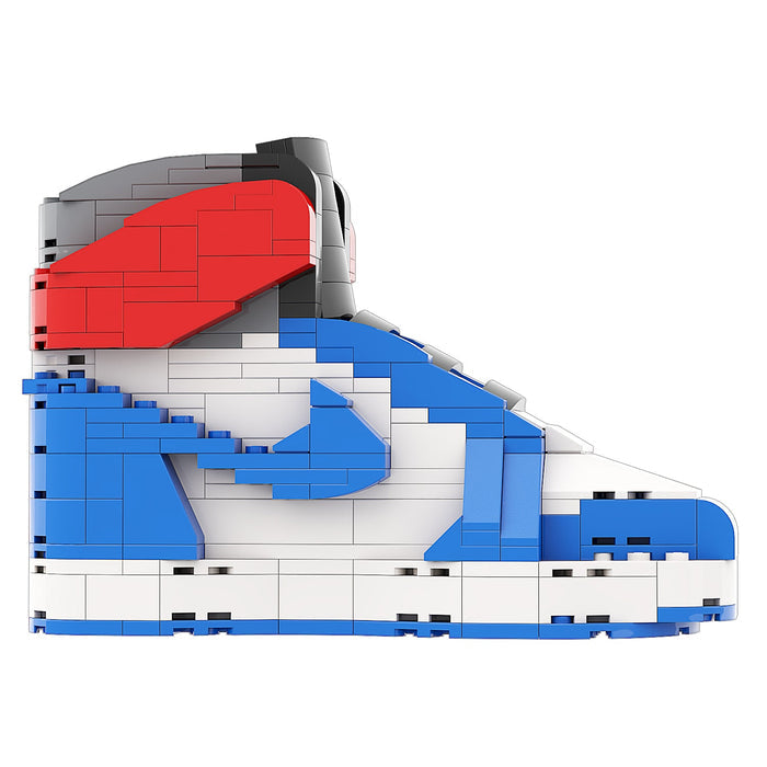 #sneaker bricks# - #hypebrickz# - #sneakergifts# - Custom Nike Air Jordan 1 Union Blue Toe Sneaker LEGO Style