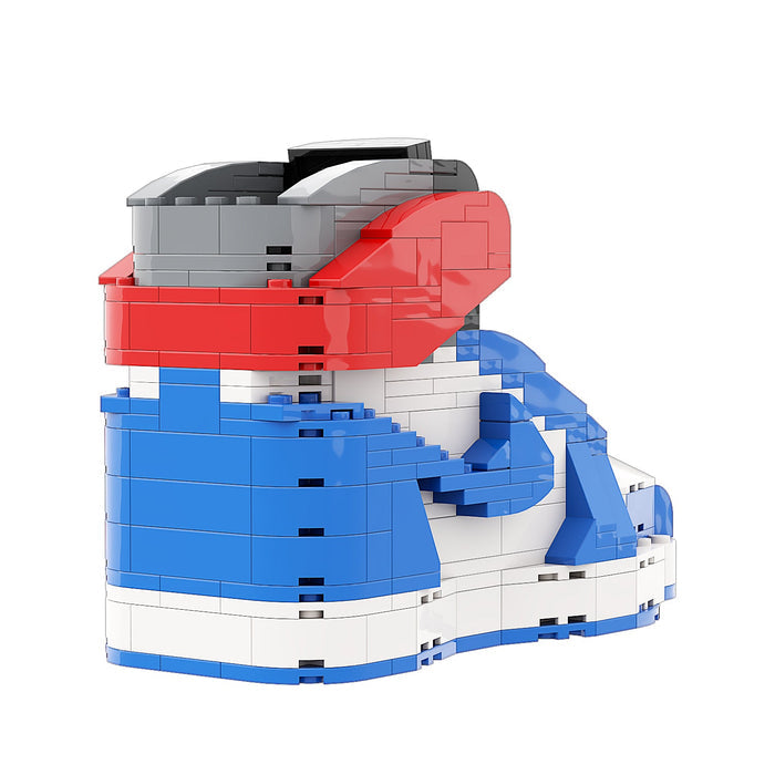 #sneaker bricks# - #hypebrickz# - #sneakergifts# - Custom Nike Air Jordan 1 Union Blue Toe Sneaker LEGO Style