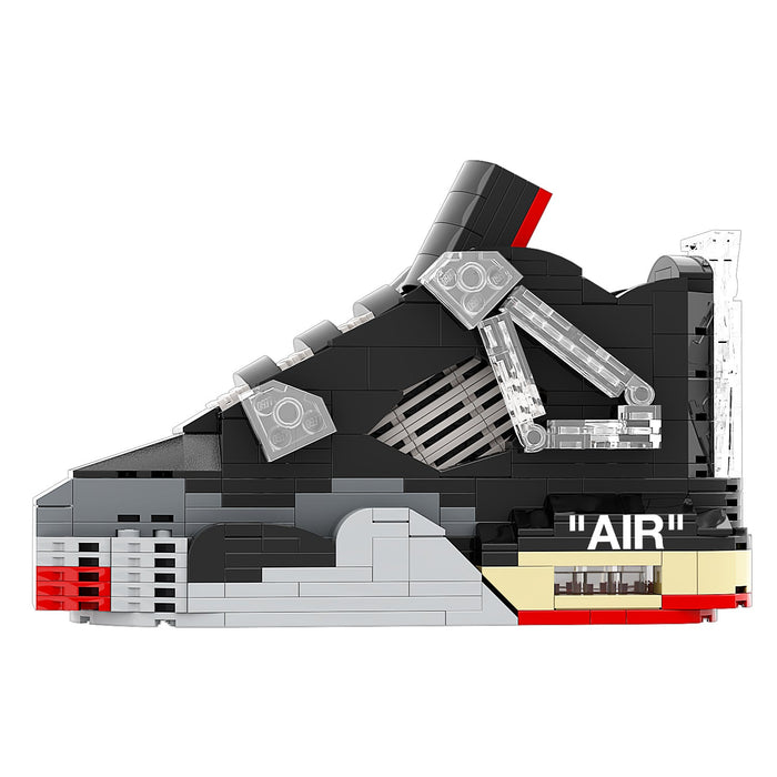 #sneaker bricks# - #hypebrickz# - #sneakergifts# - Custom Nike Air Jordan 4 Off White Bred Sneaker LEGO Style