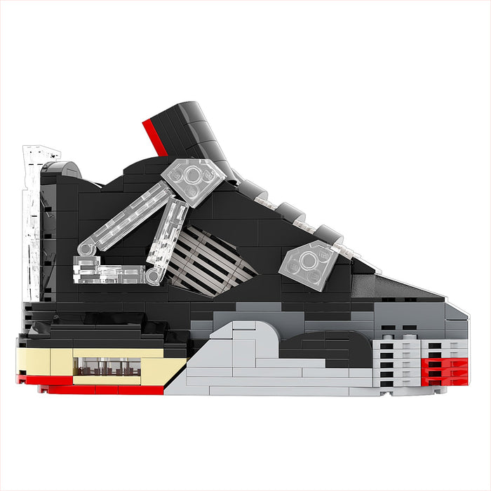 #sneaker bricks# - #hypebrickz# - #sneakergifts# - Custom Nike Air Jordan 4 Off White Bred Sneaker LEGO Style