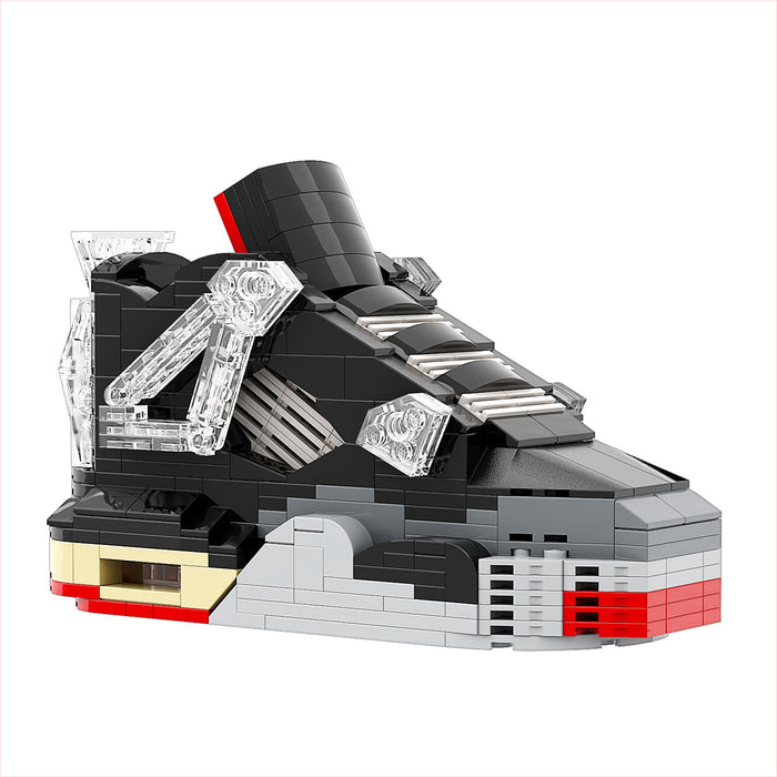 #sneaker bricks# - #hypebrickz# - #sneakergifts# - Custom Nike Air Jordan 4 Off White Bred Sneaker LEGO Style