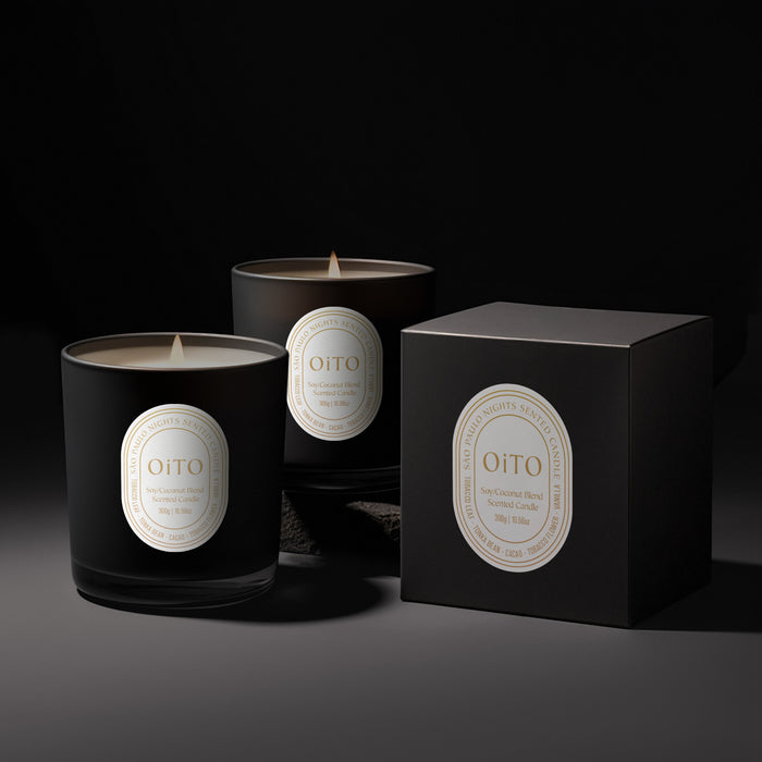 SAŌ PAULO NIGHTS CANDLE NATURAL SOY/COCONUT BLEND - WHITE - 400GRAMS