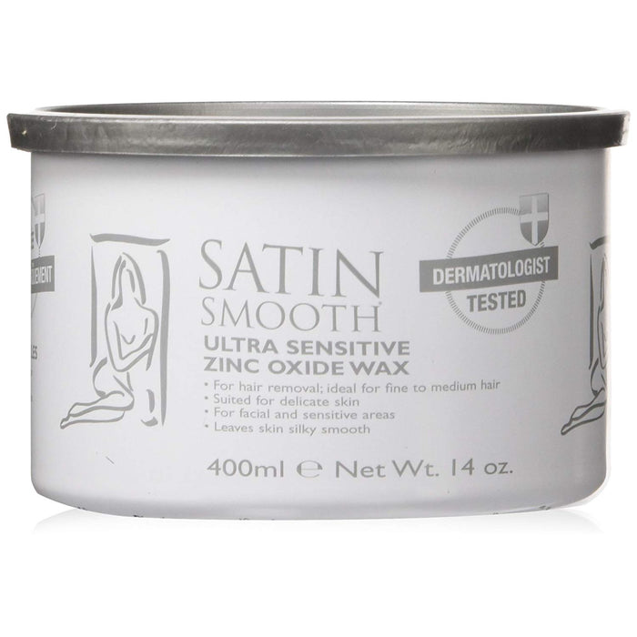 Satin Smooth Zinc Oxide Pot Wax, 14 Ounce - Pack of 10