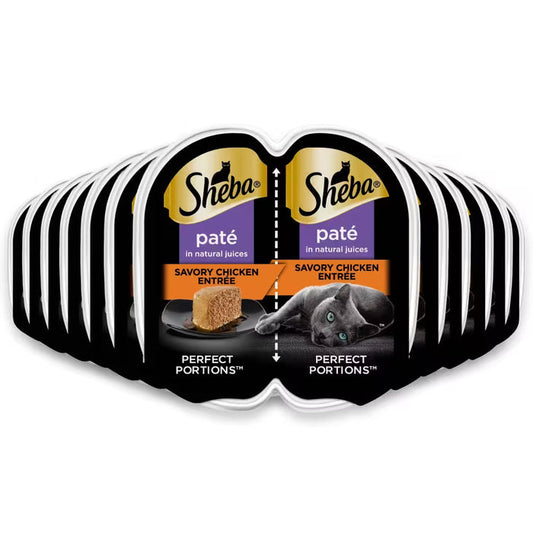 Sheba Perfect Portions Wet Cat Food Savory Chicken Entrée – 2.6 oz – 24 Pack