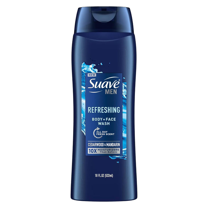Suave Men Mountain Refresh Body Wash - 18 oz - 6 Pack