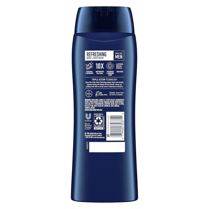 Suave Men Mountain Refresh Body Wash - 18 oz - 6 Pack