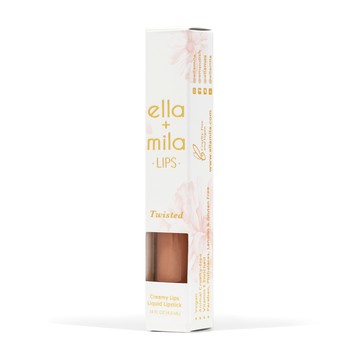 Twisted liquid lipstick with its retail box