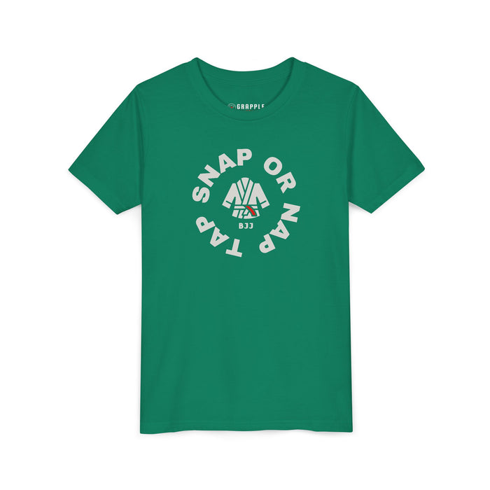 Youth Tap Snap or Nap Kids Jiu Jitsu T Shirt