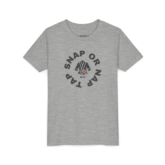 Youth Tap Snap or Nap Kids Jiu Jitsu T Shirt