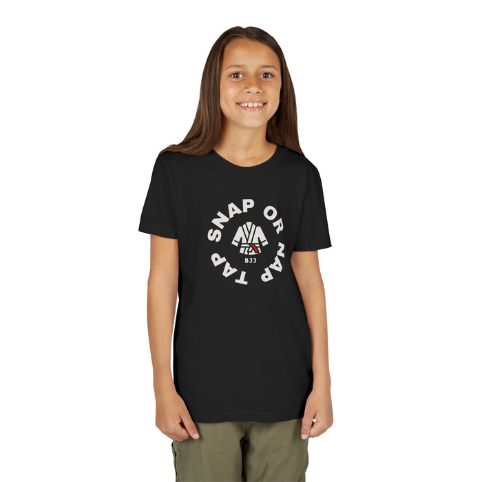 Youth Tap Snap or Nap Kids Jiu Jitsu T Shirt